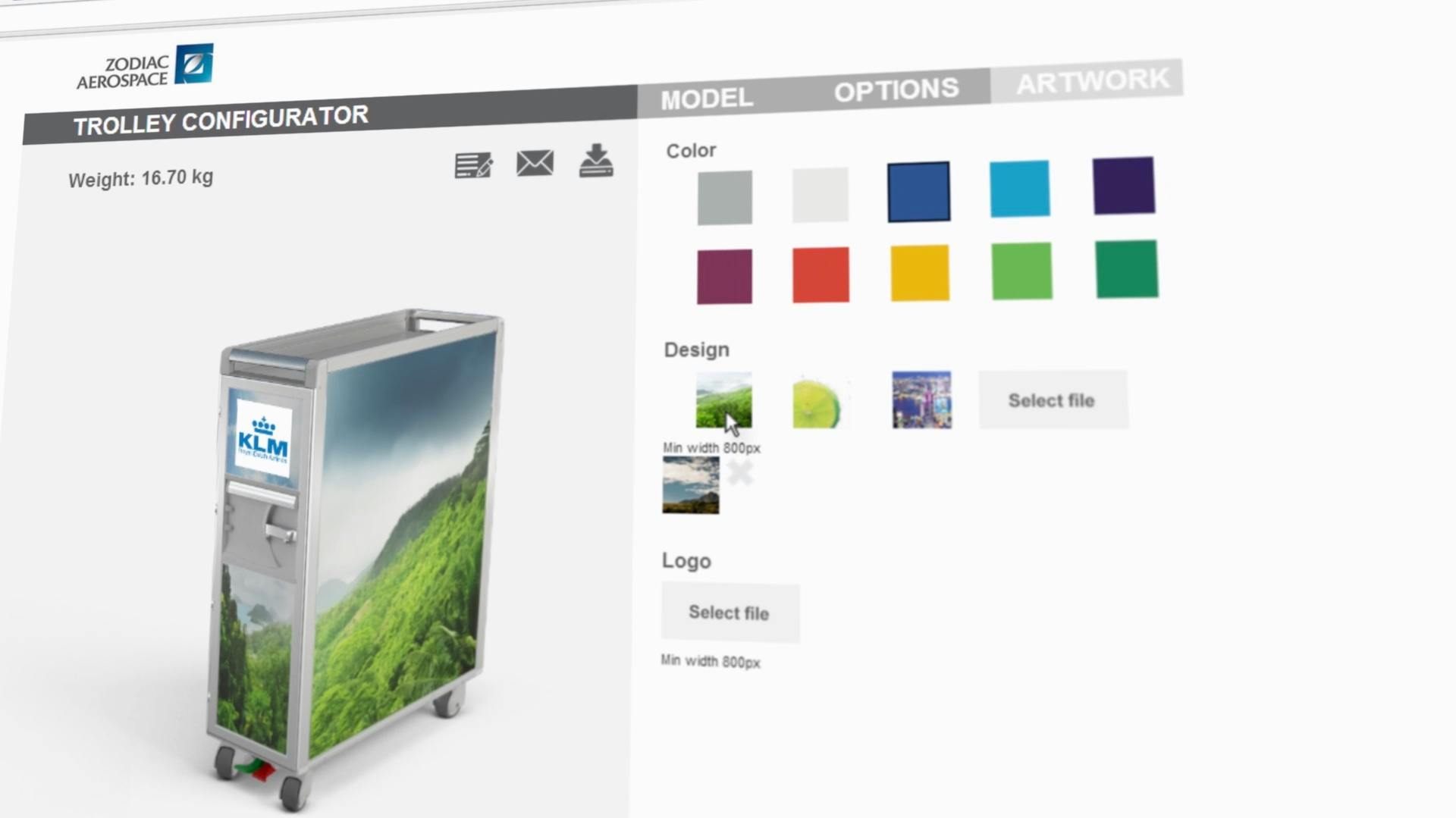 Zodiac Trolley Configurator foto Thumbnail